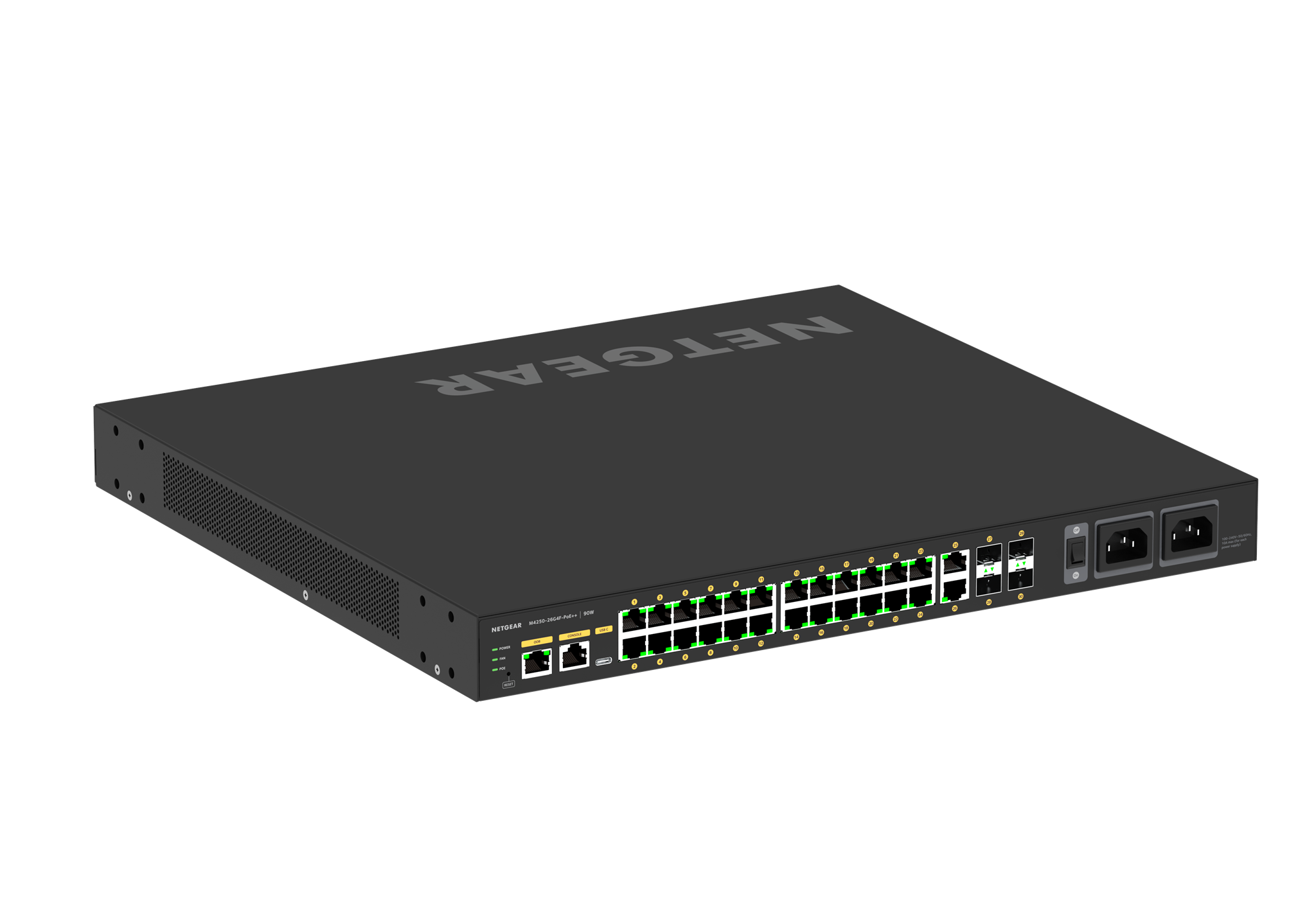 NETGEAR - M4250 30-Port 26G4F PoE++ Stackable Managed Switch (1440W PSU)