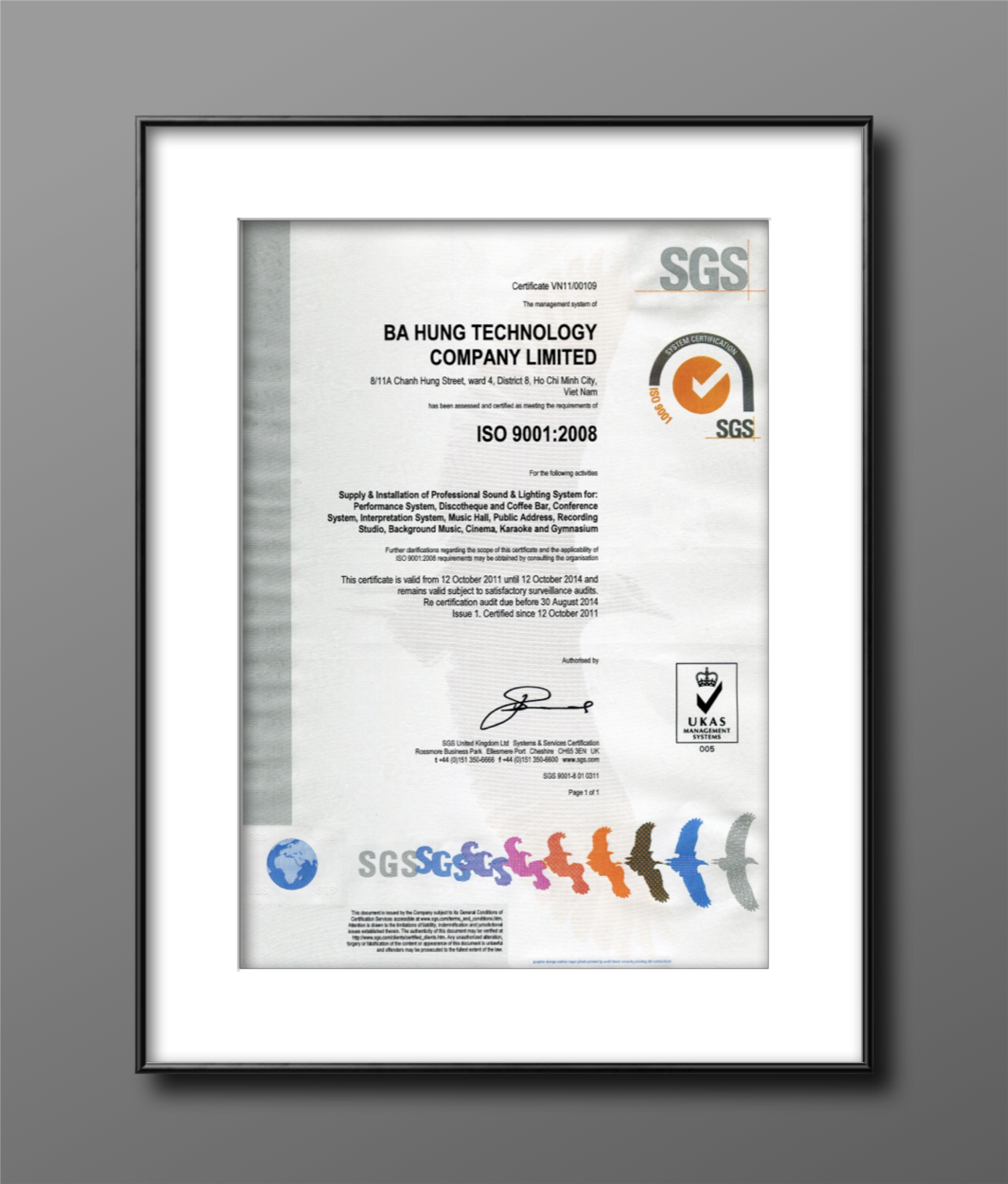 ISO 9001:2008 - 2011