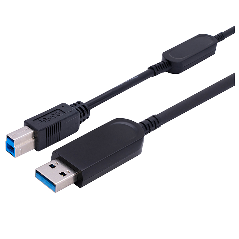 Cáp Quang USB 3.1 AOC (A-M/B-M): Tốc Độ 10Gbps Lên Đến 15m | Tương Thích Ngược USB 2.0/1.1, Không Nhiễu RF