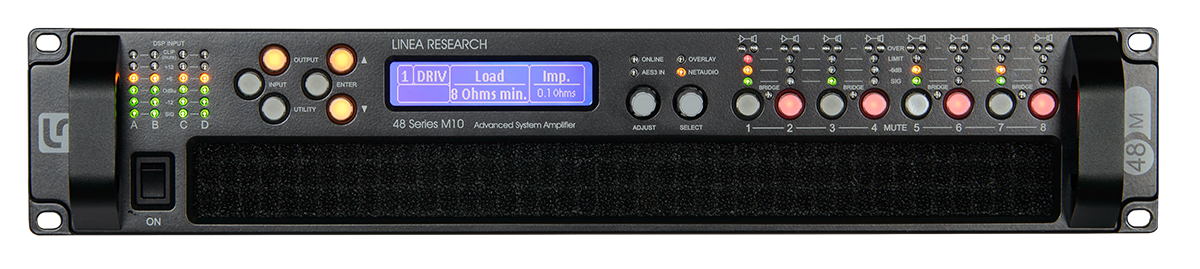 Power amp + DSP - 8Ch x 400W / 4Ohm, Full front panel user interface - LINEA RESEARCH _ 48M03