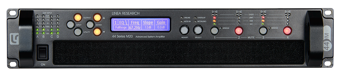 Power amp + DSP - 4Ch x 1500W / 4Ohm, Full front panel user interface - LINEA RESEARCH _ 44M06