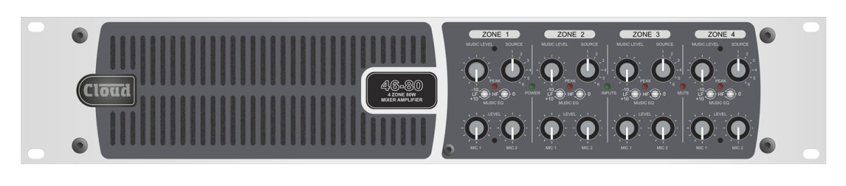 4 Zone Integrated Mixer Amplifier - CLOUD (ENGLAND) _ 46-80