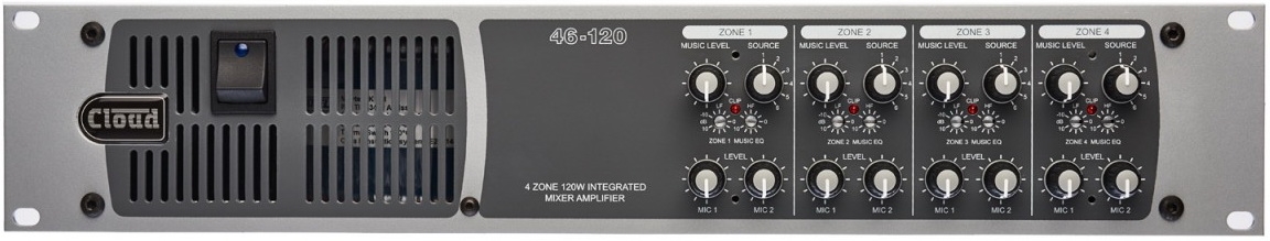 4 Zone Mixer Amplifier (4 Zone x 120W/Line 100V) - CLOUD (ENGLAND) _ 46-120T