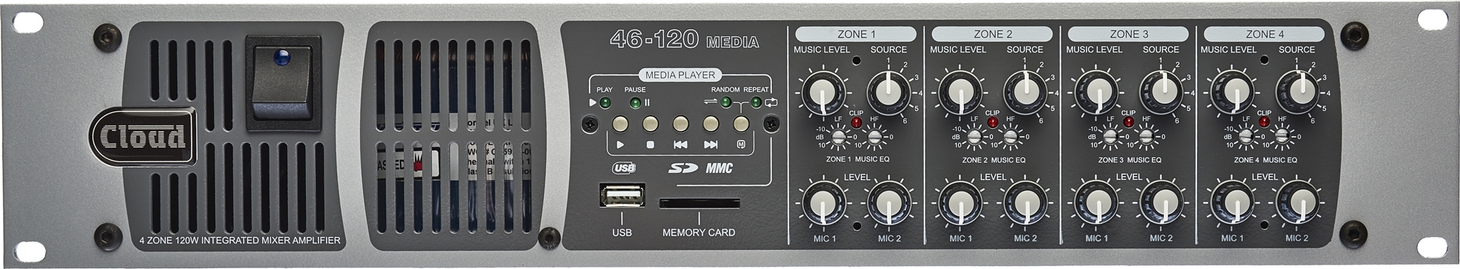 4 Zone Integrated Mixer Amplifier - CLOUD (ENGLAND) _ 46-120TMedia