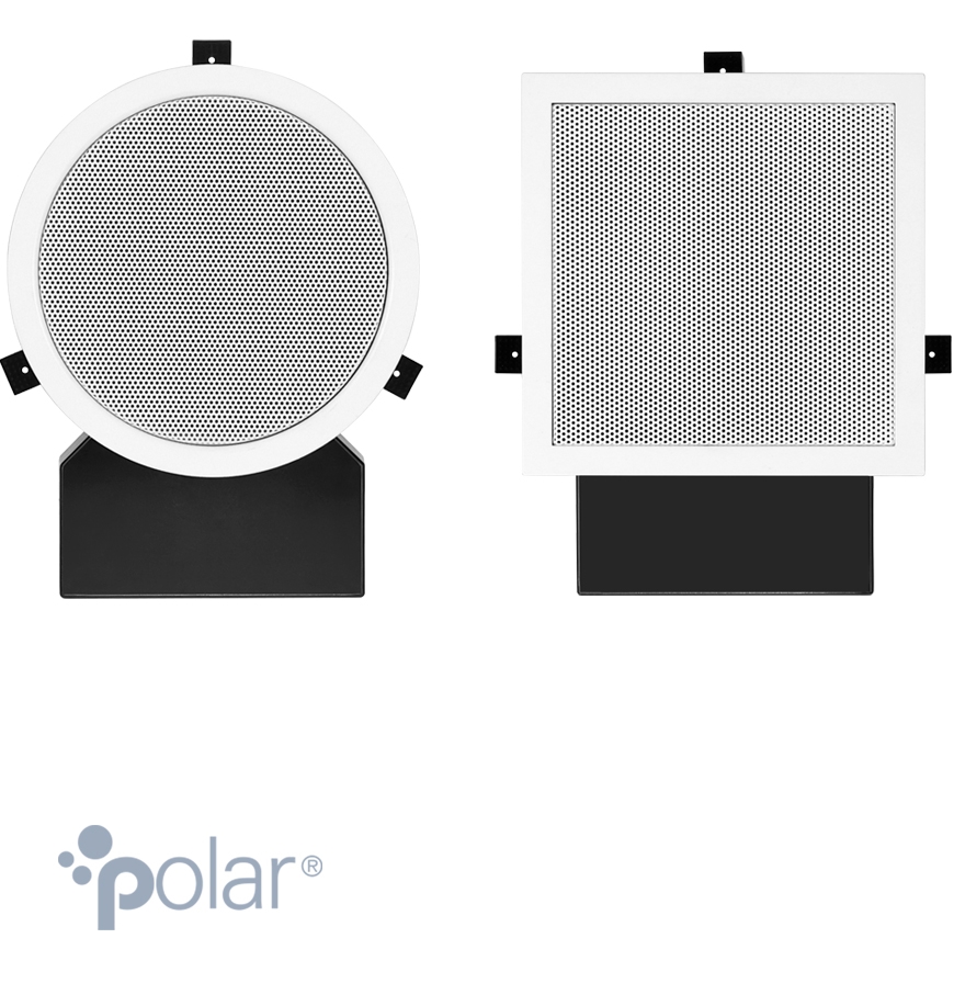 Loa tích hợp hai đường tiếng với góc phân tán 180°. Loa trầm 4” + loa tweeter vòm 1”, công suất 60 watt.