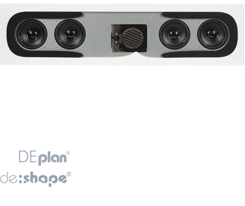 Loa tàng hình đặt sau đồ nội thất / tấm ốp tường - DE Plan 500 S inside