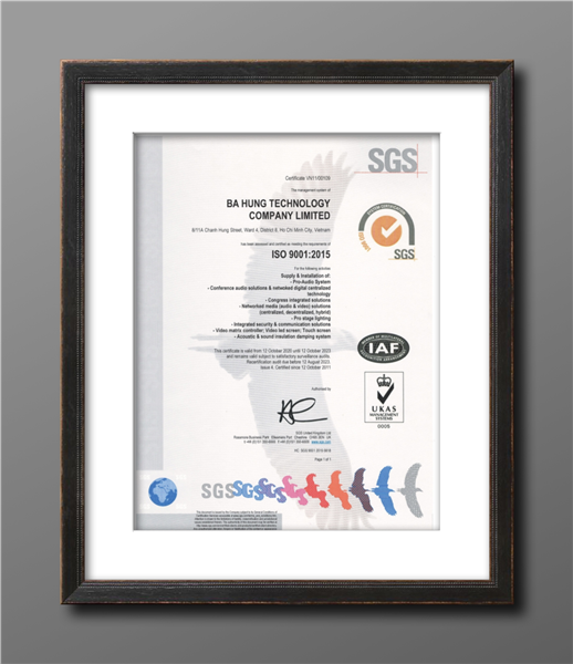Chứng nhận ISO 9001